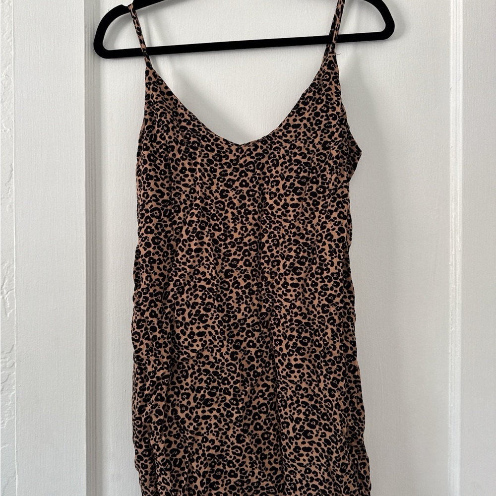 Leopard Print Slip Dress